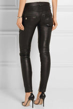 Load image into Gallery viewer, Leather Jeans for Womens. Designer Leather trousers - leatherthirst
