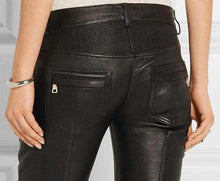 Load image into Gallery viewer, Leather Jeans for Womens. Designer Leather trousers - leatherthirst
