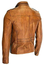Load image into Gallery viewer, Genuine Leather Shirt for Mens. Antique shaded Vintage style - leatherthirst
