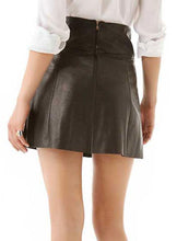 Load image into Gallery viewer, Womens Skirt Genuine Leather Black color - leatherthirst
