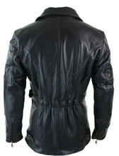 Load image into Gallery viewer, Men&#39;s Leather Coat with adjustable belt and cross zip - leatherthirst
