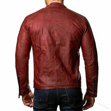 Load image into Gallery viewer, Mens Moto Jacket Full Sleeves Regular Fit 100% Genuine Leather
