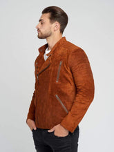 Load image into Gallery viewer, Modern Mens Stylish Suede Leather Jackets | Alpha look Handcrafted in Sheepskin
