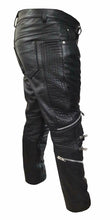 Load image into Gallery viewer, Mens Leather Pant. Designer Jeans with zippers. Fashion wear for Mens - leatherthirst
