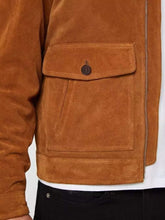 Load image into Gallery viewer, Mens suede leather jacket. Denim leather premium jackets. - leatherthirst
