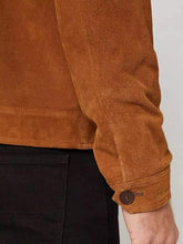 Load image into Gallery viewer, Mens suede leather jacket. Denim leather premium jackets. - leatherthirst
