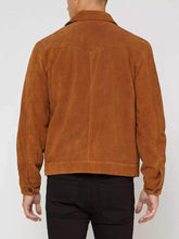 Load image into Gallery viewer, Mens suede leather jacket. Denim leather premium jackets. - leatherthirst
