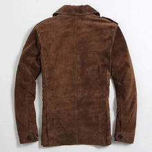 Load image into Gallery viewer, Mens Suede leather Short Coat. New design fashionable coat for mens. - leatherthirst
