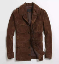 Load image into Gallery viewer, Mens Suede leather Short Coat. New design fashionable coat for mens. - leatherthirst
