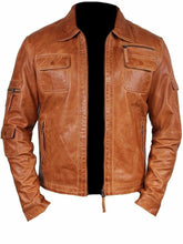 Load image into Gallery viewer, Tan antique mens leather jacket . Mens fashion 2021 - leatherthirst
