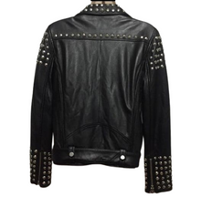 Load image into Gallery viewer, Womens rivet leather jacket. Biker Design for Womens - leatherthirst
