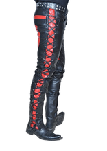 Load image into Gallery viewer, Leather Lace Pants for Mens. Designer lace pant 2021 New collection - leatherthirst
