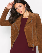 Load image into Gallery viewer, Womens Slim Fit Suede Leather Jacet. 2021 Womens Fashion.
