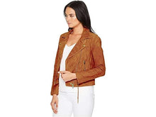 Load image into Gallery viewer, Denim leather Jacket fro Women's. Suede leather casual jacket - leatherthirst
