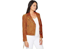 Load image into Gallery viewer, Denim leather Jacket fro Women's. Suede leather casual jacket - leatherthirst
