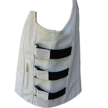 Load image into Gallery viewer, Men White Leather Vest. Premium quality leather jackets. Mens fashion - leatherthirst
