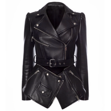 Load image into Gallery viewer, Womens Detachable Genuine leather Jacket. Womens fashion

