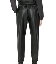 Load image into Gallery viewer, Womens Black Leather Tide Pant. Designer pants for womens. - leatherthirst
