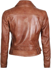 Load image into Gallery viewer, Womens Biker Leather Jacket. Genuine Leather jacket - leatherthirst
