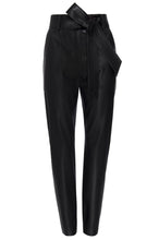 Load image into Gallery viewer, Womens Black Leather Tide Pant. Designer pants for womens. - leatherthirst
