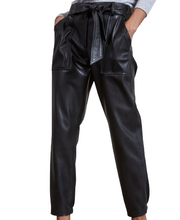 Load image into Gallery viewer, Womens Black Leather Tide Pant. Designer pants for womens. - leatherthirst
